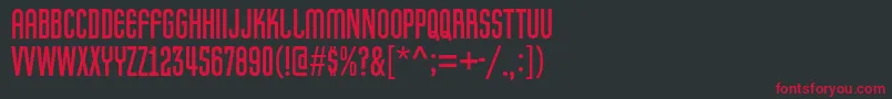 Pretender Font – Red Fonts on Black Background