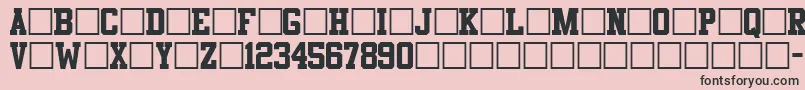 AthleticRegular Font – Black Fonts on Pink Background