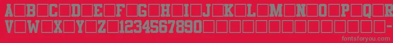 AthleticRegular Font – Gray Fonts on Red Background