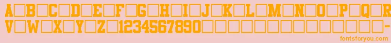 AthleticRegular Font – Orange Fonts on Pink Background