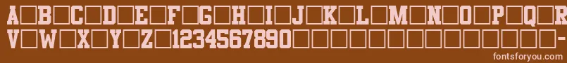 Police AthleticRegular – polices roses sur fond brun