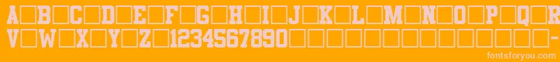 AthleticRegular Font – Pink Fonts on Orange Background