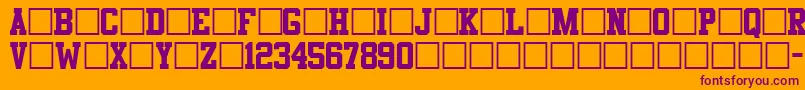 AthleticRegular Font – Purple Fonts on Orange Background