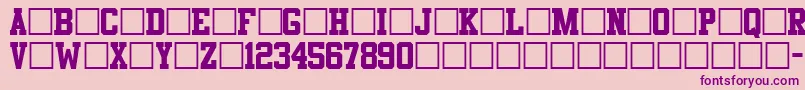 AthleticRegular Font – Purple Fonts on Pink Background