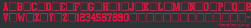 AthleticRegular Font – Red Fonts on Black Background