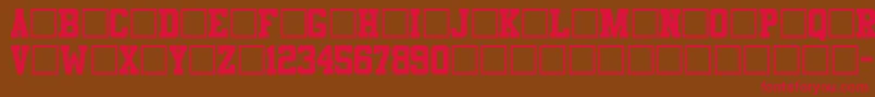 AthleticRegular Font – Red Fonts on Brown Background