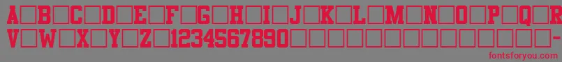 AthleticRegular Font – Red Fonts on Gray Background