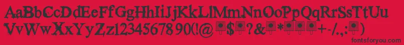 TimesNewYorker Font – Black Fonts on Red Background