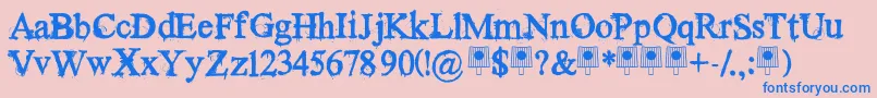 TimesNewYorker Font – Blue Fonts on Pink Background