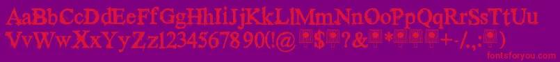 TimesNewYorker Font – Red Fonts on Purple Background