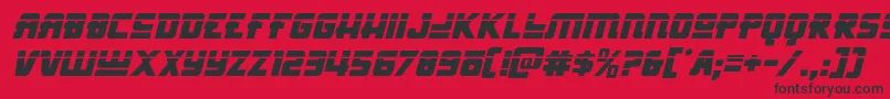 Hongkonghustlelaserital Font – Black Fonts on Red Background