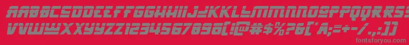 Hongkonghustlelaserital Font – Gray Fonts on Red Background