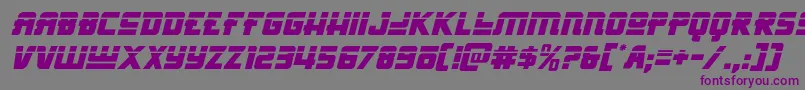 Hongkonghustlelaserital Font – Purple Fonts on Gray Background
