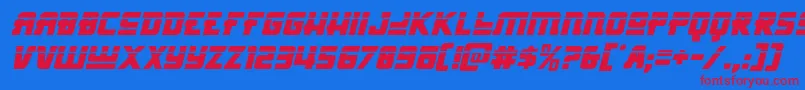 Hongkonghustlelaserital Font – Red Fonts on Blue Background