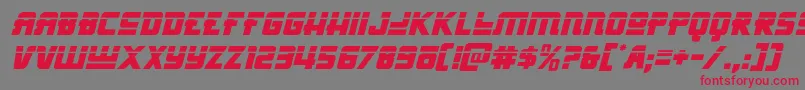 Hongkonghustlelaserital Font – Red Fonts on Gray Background