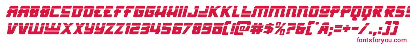 Hongkonghustlelaserital-Schriftart – Rote Schriften auf weißem Hintergrund