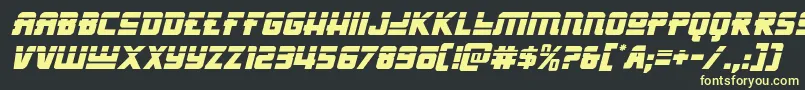 Hongkonghustlelaserital Font – Yellow Fonts on Black Background