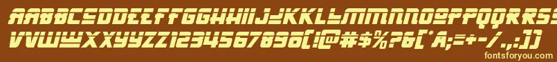 Hongkonghustlelaserital Font – Yellow Fonts on Brown Background