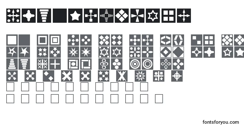 A fonte Squarethings – alfabeto, números, caracteres especiais