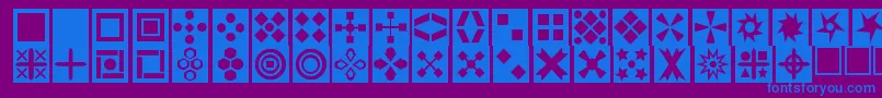 Squarethings Font – Blue Fonts on Purple Background