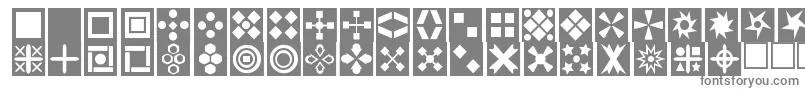 Squarethings-fontti – harmaat kirjasimet valkoisella taustalla