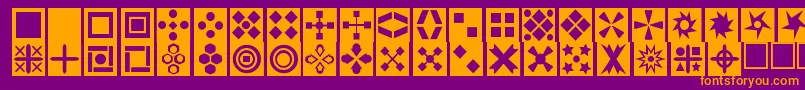 Squarethings Font – Orange Fonts on Purple Background