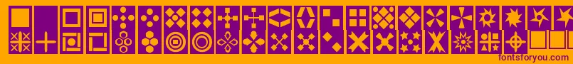 Squarethings Font – Purple Fonts on Orange Background