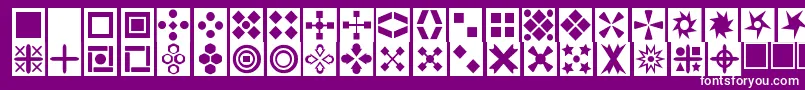 Squarethings Font – White Fonts on Purple Background