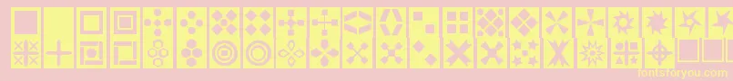 Squarethings Font – Yellow Fonts on Pink Background