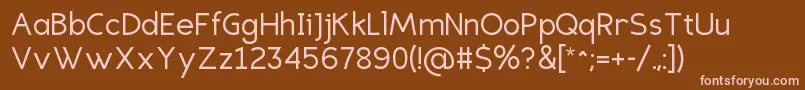 EligiblesansRegular Font – Pink Fonts on Brown Background