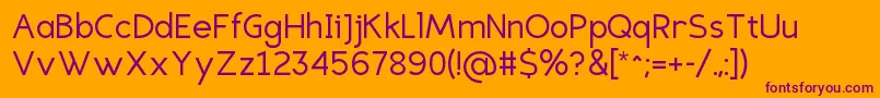 EligiblesansRegular Font – Purple Fonts on Orange Background