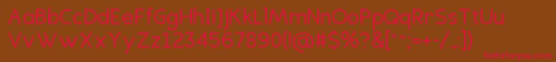 EligiblesansRegular Font – Red Fonts on Brown Background