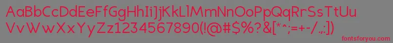 EligiblesansRegular Font – Red Fonts on Gray Background