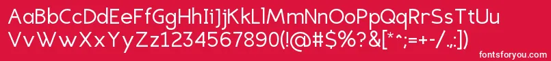 EligiblesansRegular Font – White Fonts on Red Background