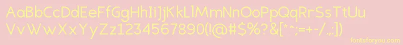 EligiblesansRegular Font – Yellow Fonts on Pink Background