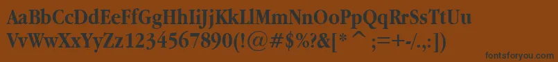 Czcionka Garnrbol – czarne czcionki na brązowym tle