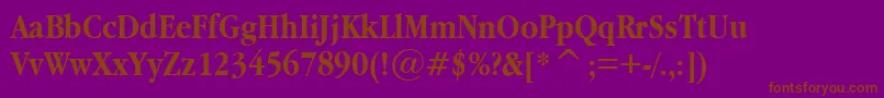 フォントGarnrbol – 紫色の背景に茶色のフォント