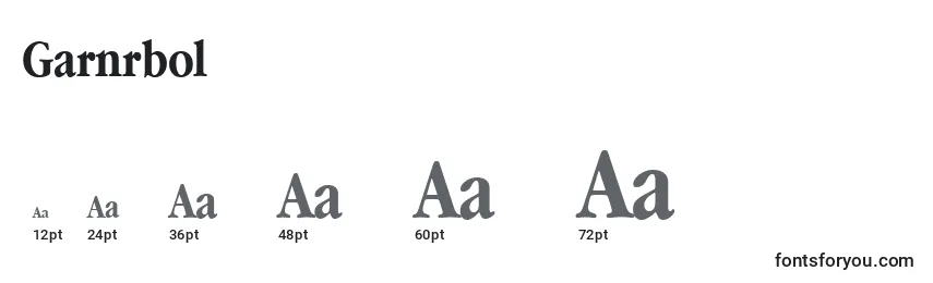 Garnrbol Font Sizes