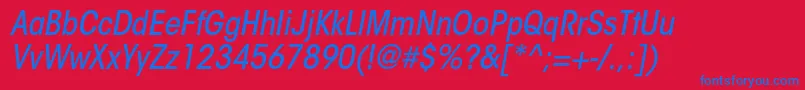 ItcavantgardestdMdcnobl Font – Blue Fonts on Red Background