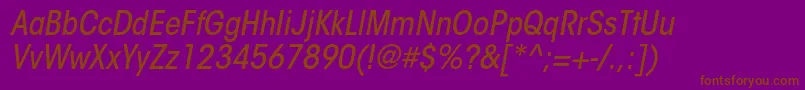 ItcavantgardestdMdcnobl Font – Brown Fonts on Purple Background