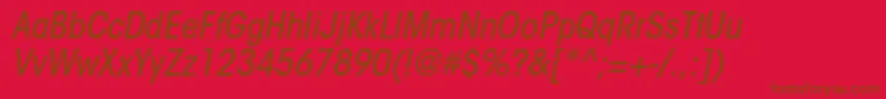 ItcavantgardestdMdcnobl Font – Brown Fonts on Red Background