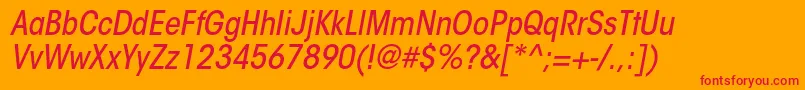 ItcavantgardestdMdcnobl Font – Red Fonts on Orange Background