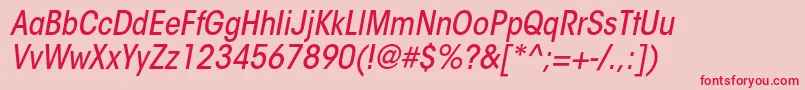 ItcavantgardestdMdcnobl Font – Red Fonts on Pink Background