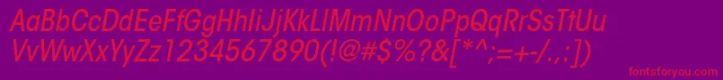 ItcavantgardestdMdcnobl Font – Red Fonts on Purple Background