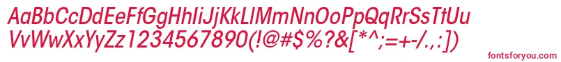 ItcavantgardestdMdcnobl Font – Red Fonts on White Background