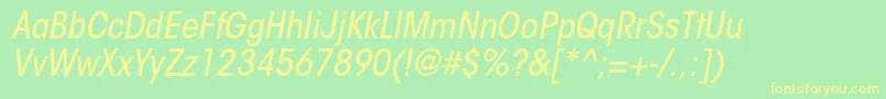 ItcavantgardestdMdcnobl Font – Yellow Fonts on Green Background