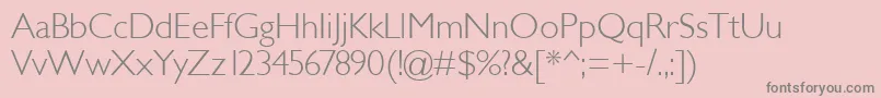 Шрифт GarrisonLightSans – серые шрифты на розовом фоне