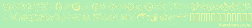 LinusfaceAoe Font – Yellow Fonts on Green Background