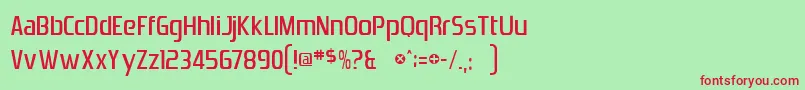 UltraVertex9Normal Font – Red Fonts on Green Background
