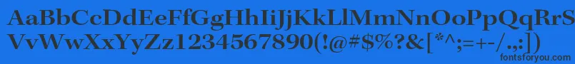 Шрифт KeplerstdSemiboldextsubh – чёрные шрифты на синем фоне